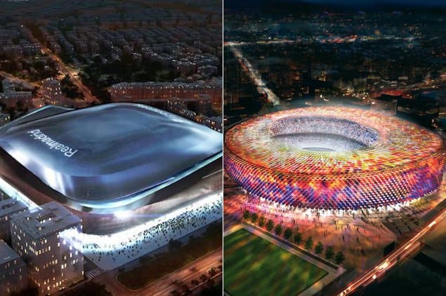 El nuevo Camp Nou vs. el nuevo Santiago Bernabéu