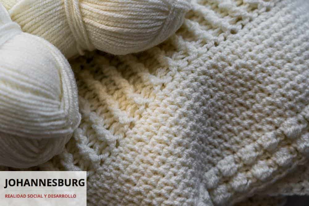 White Yarn on White Knit Textile