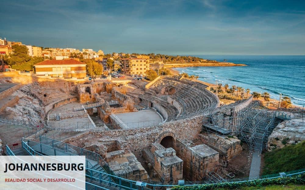 a view of the ruins of a roman theatre