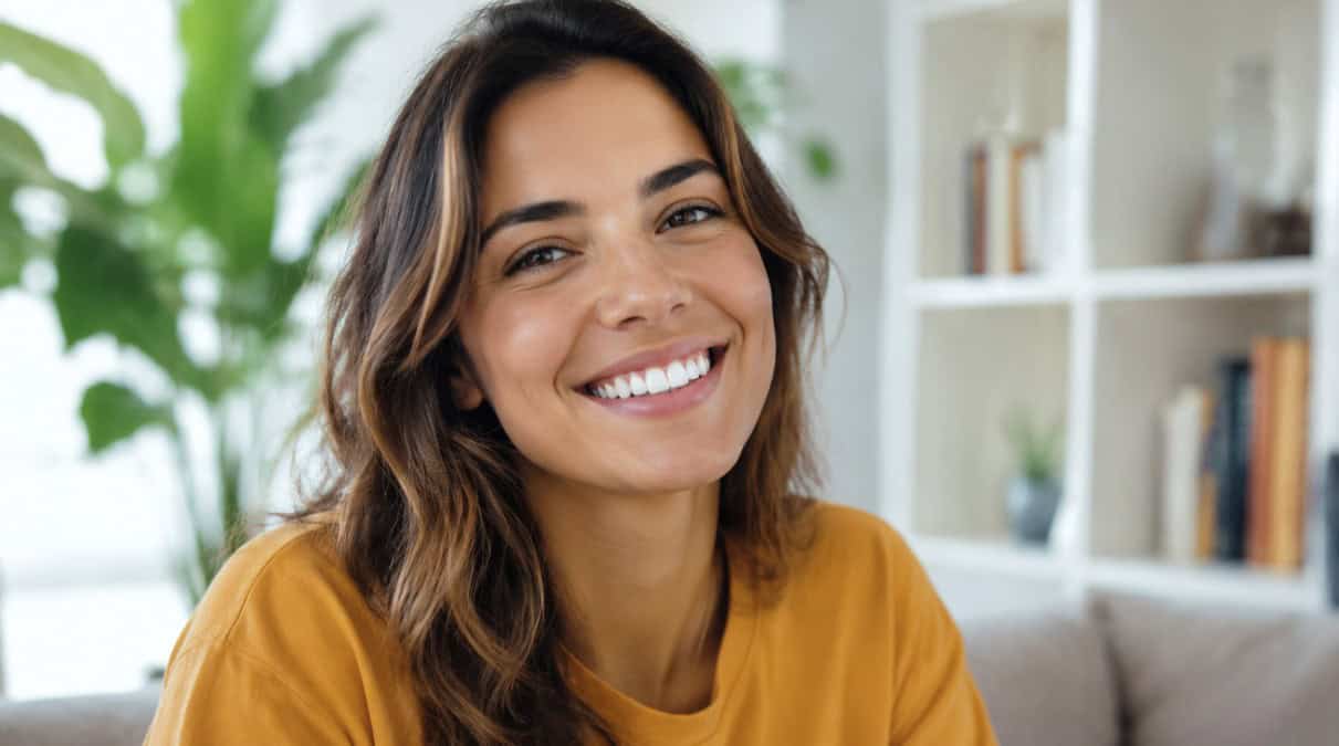 Persona con sonrisa saludable tras tratamiento dental
