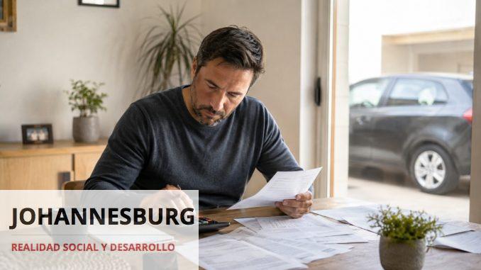 Persona revisando sus finanzas con un coche como activo